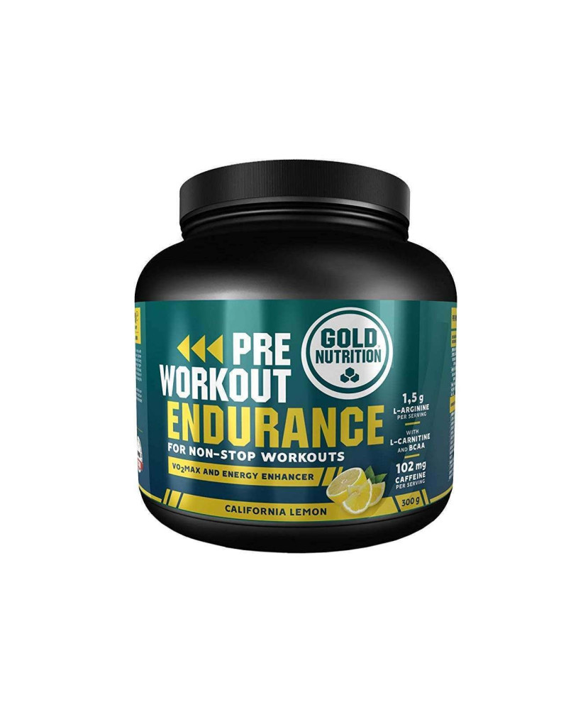 Gold Nutrition Pre Workout Endurance 300 gr limão