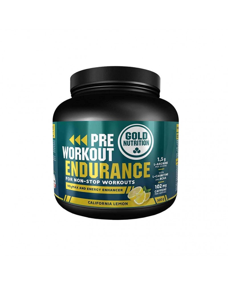 Gold Nutrition Pre Workout Endurance 300 gr limão