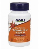 Now Vitamin D-3 5000mg 120 cápsulas