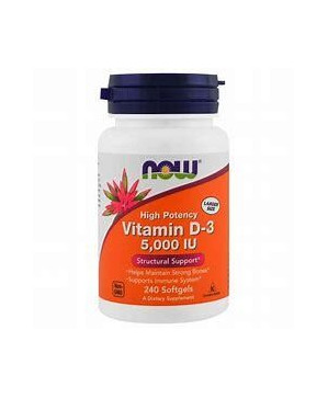 NOW VITAMIN D-3 5000MG 240 CÁPSULAS