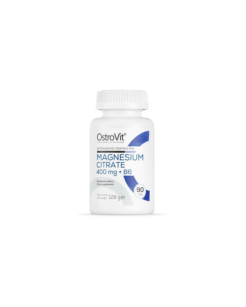 OstroVit Magnésio Citrate 400 mg + B6 90 caps