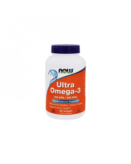 Now Ultra Omega 3 500EPA/250DHA - 180 cápsulas.