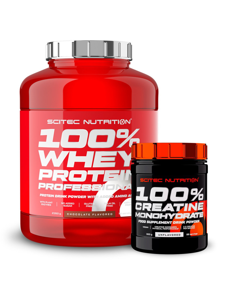 Scitec SCITEC NUTRITION Pack - 100% Whey Professional 2350g + 100% creatine Monohidrato 300g