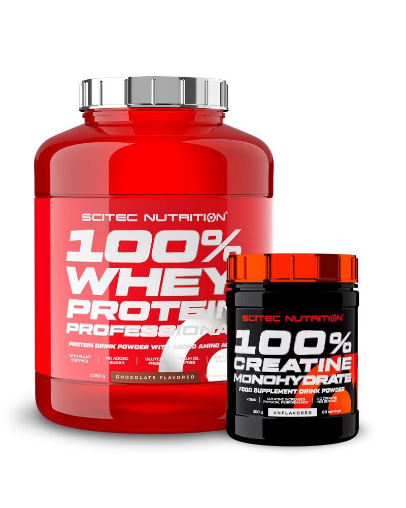 Scitec SCITEC NUTRITION Pack - 100% Whey Professional 2350g + 100% creatine Monohidrato 300g