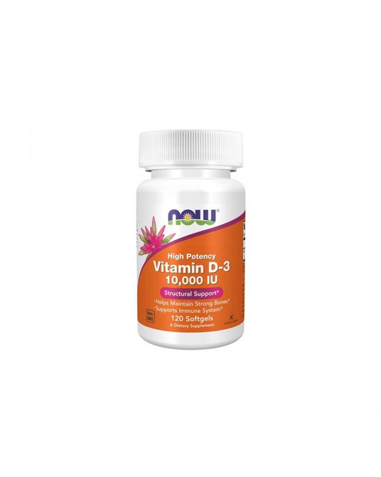 Now Vitamina D-3 10000 U.I. 120 cápsulas