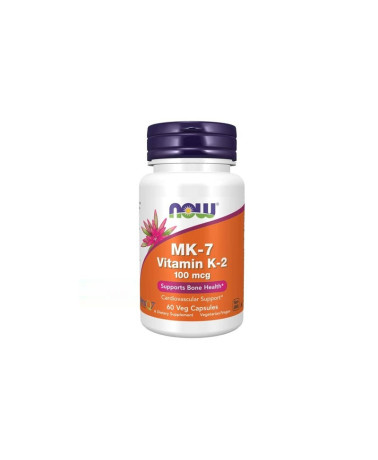 Now MK-7 Vitamin K-2 100mcg 60 cápsulas vegetais