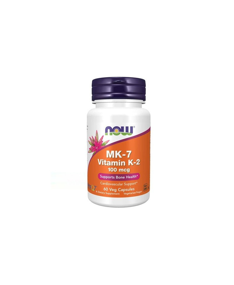 Now MK-7 Vitamin K-2 100mcg 60 cápsulas vegetais