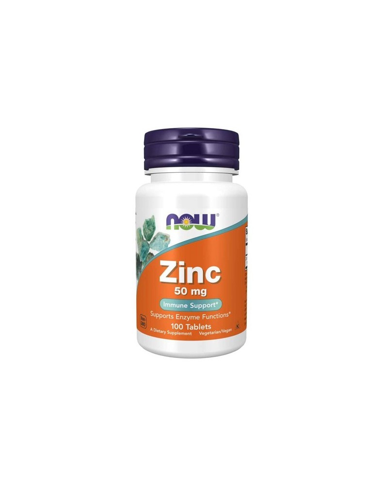 Now Zinc Gluconate 50mg 100 Comprimidos