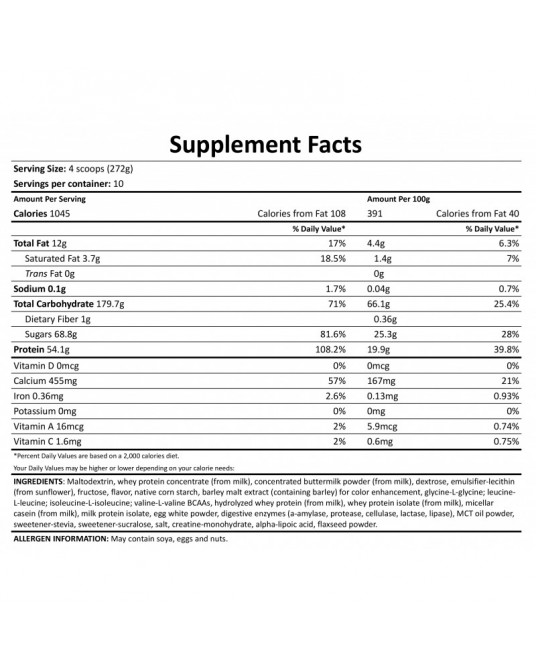Gaspari Real Mass - 2720g