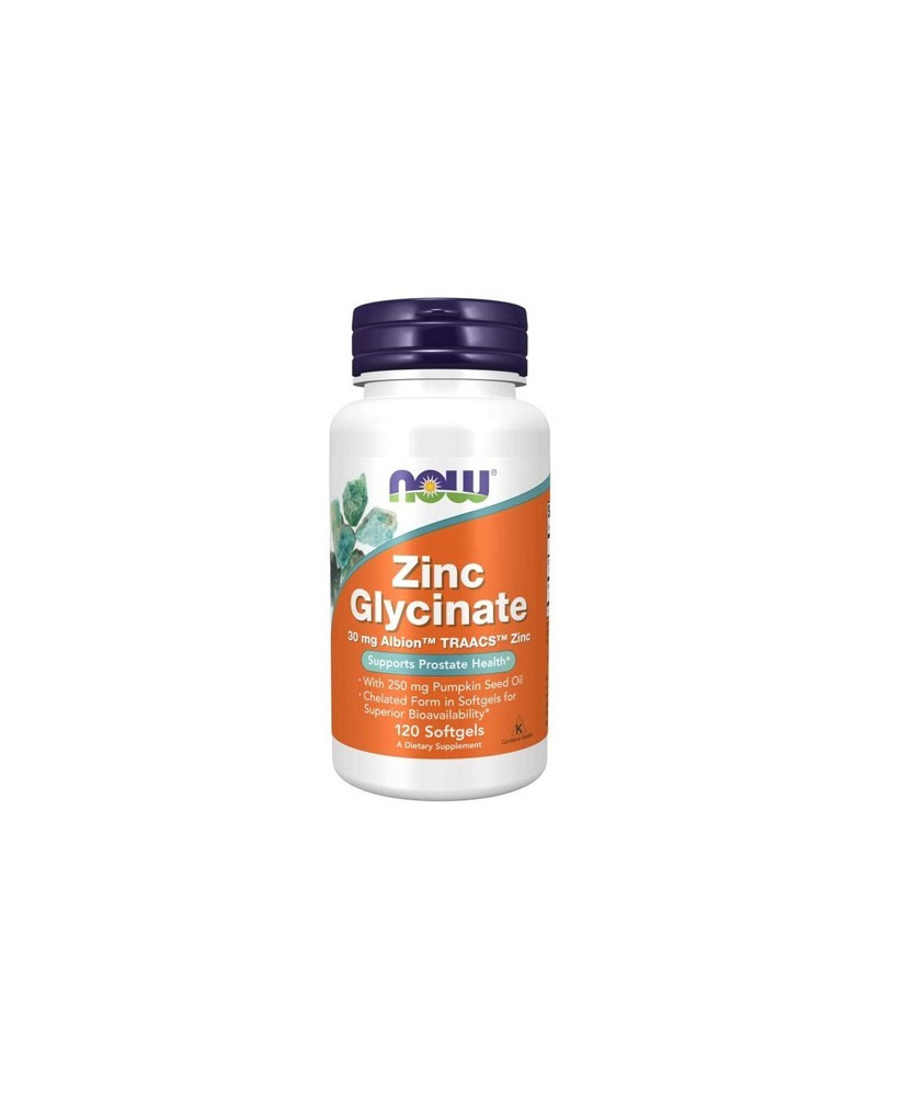 Now Zinc Glycinate 30mg 120 Cápsulas
