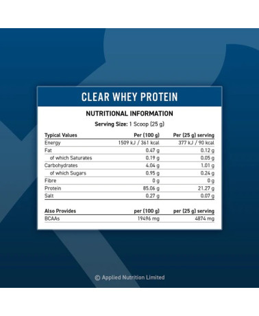 Applied Nutrition Clear Whey Protein 875g