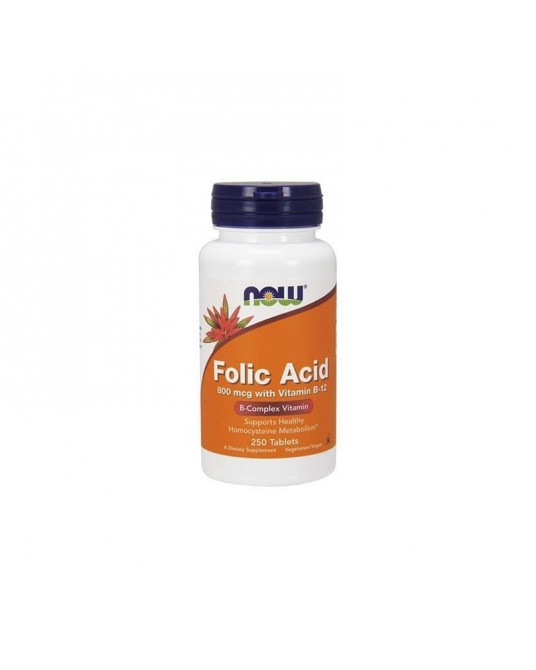Now Ácido Fólico 800mcg 250 Comprimidos