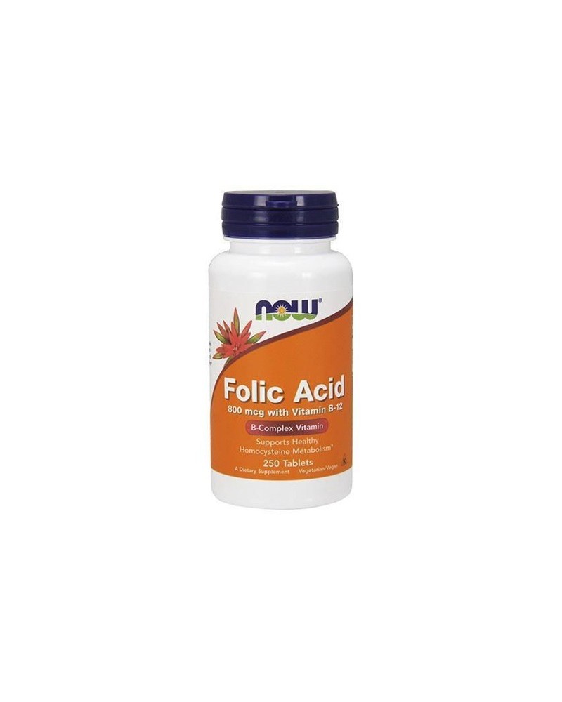 Now Folic Acid 800mcg 250 Comprimidos
