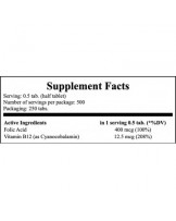 Now Folic Acid 800mcg 250 Comprimidos