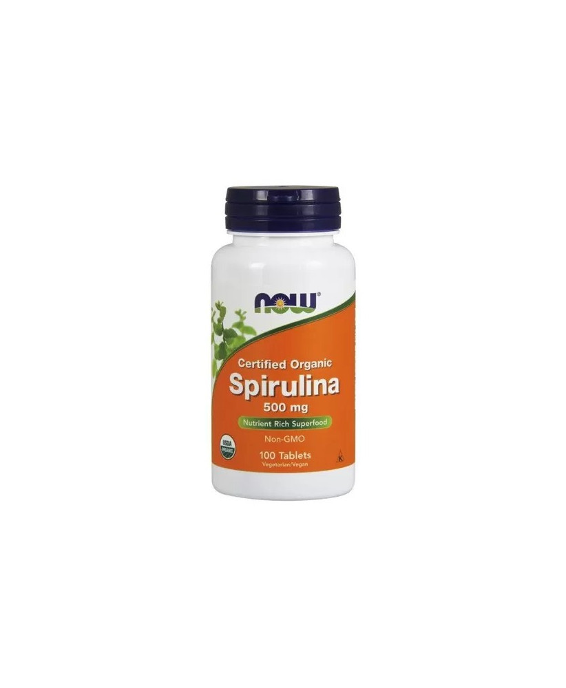 Now Spirulina 500mg 100 Comprimidos