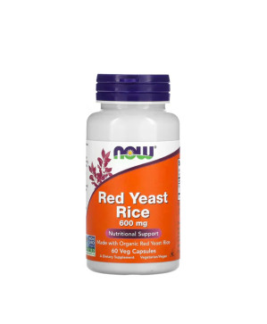 Now Red Yeast Rice 600mg 60 Cápsulas