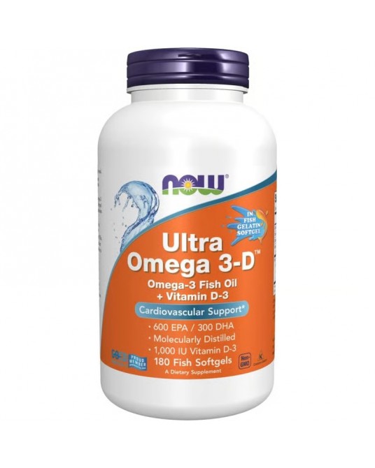 Now Ultra Omega 3-D Fish Oil - 180softgels Now Ultra Omega 3-D Fish Oil - 180softgels