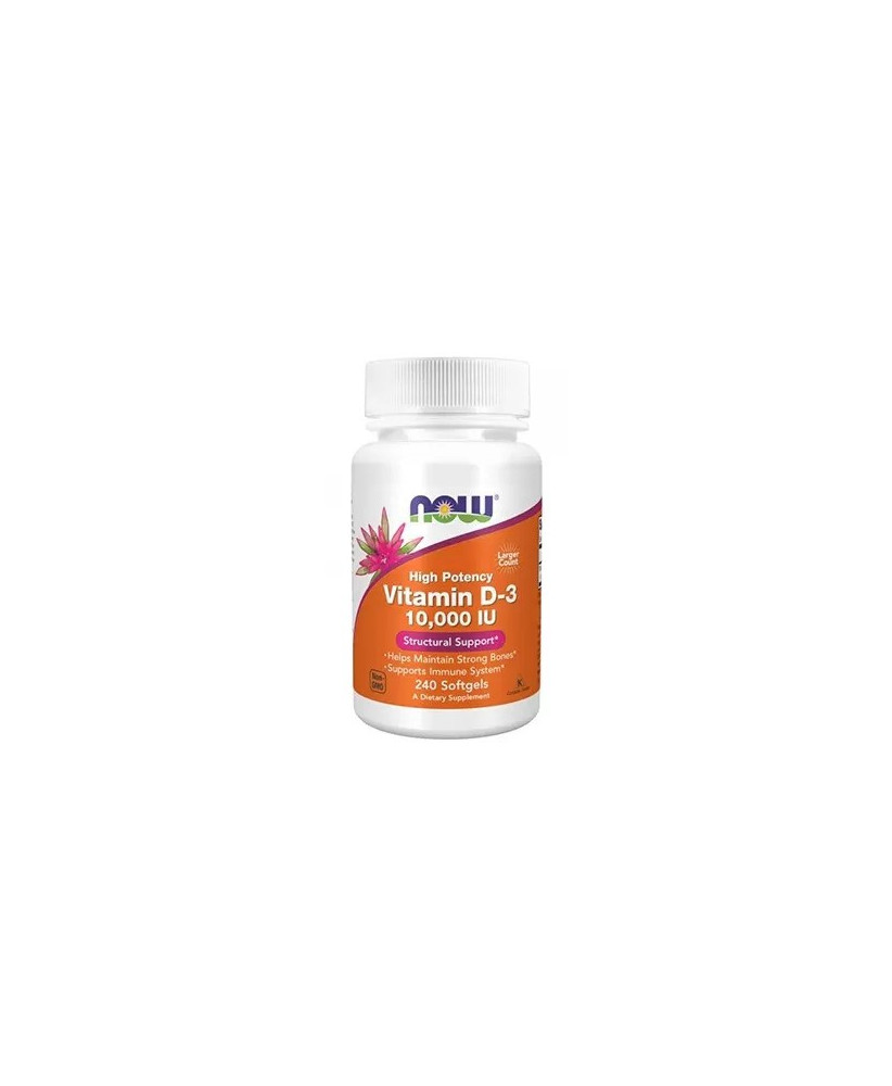 Now Vitamin D-3 10000 IU 240 Cápsulas