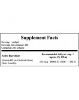 Now Vitamin D-3 10000 IU 240 Cápsulas