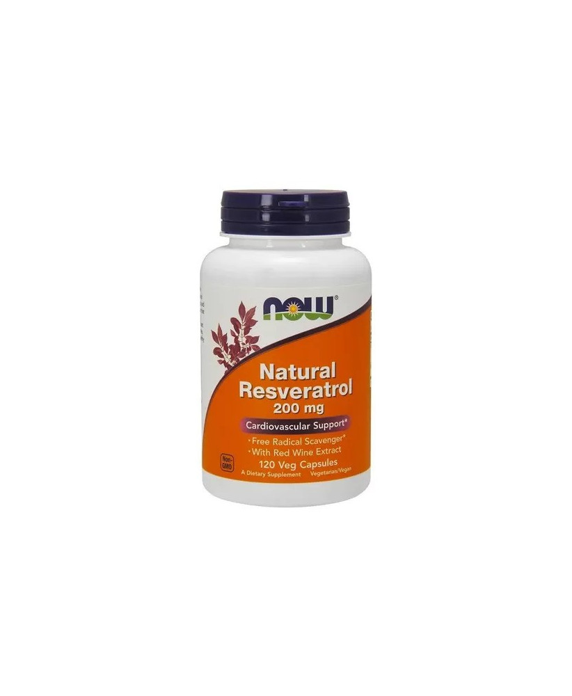 Now Resveratrol 200mg 120 Cápsulas Vegetais