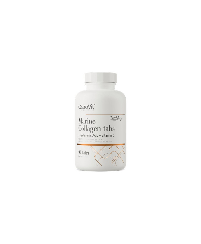 OstroVit Colágeno Marinho + Ácido Hialurônico e Vitamina C 90 abas