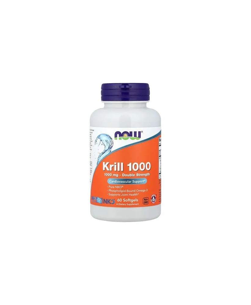 Now Foods Krill Double Strength 1000mg 60 Caps