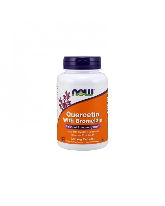 Now Quercetin with Bromelain 120 Cápsulas