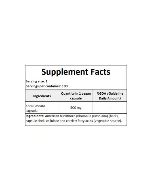 Now Cascara Sagrada 450mg 100 Cápsulas