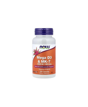 Now D-3 & MK-7 5000UI/180mcg 120 Cápsulas