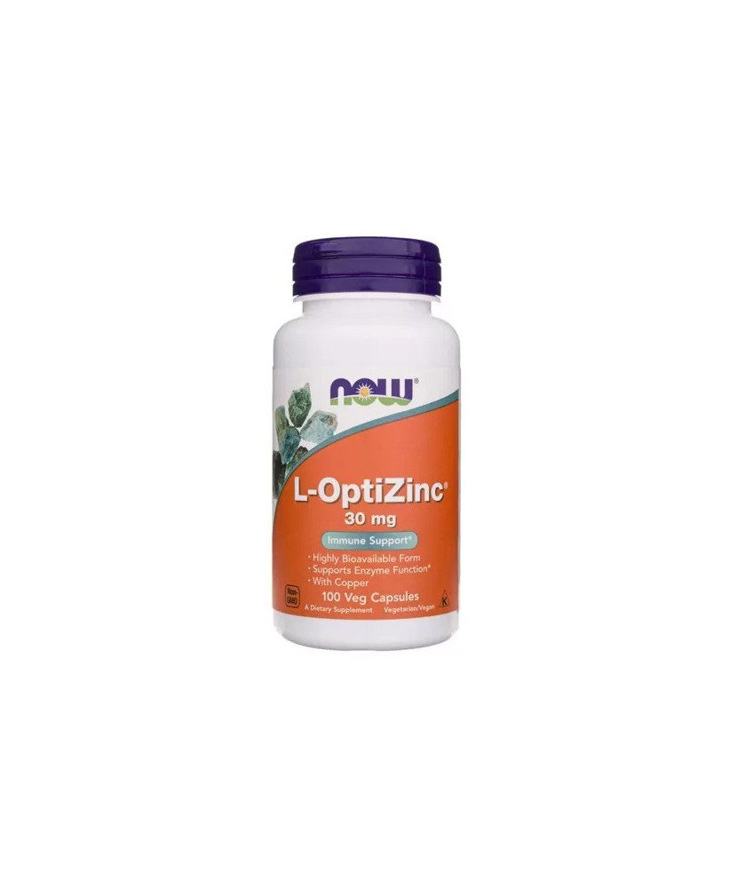 Now L-OptiZinc + Copper 30mg 100 Cápsulas