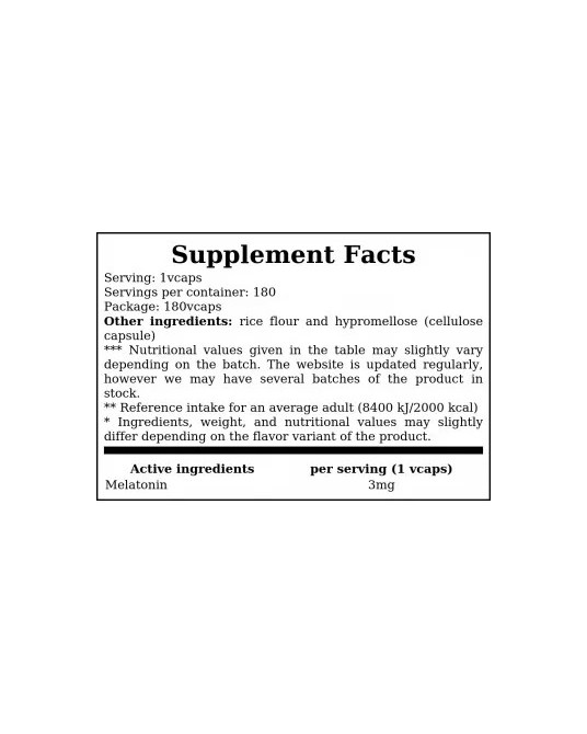 Now Melatonina 3mg 180 caps